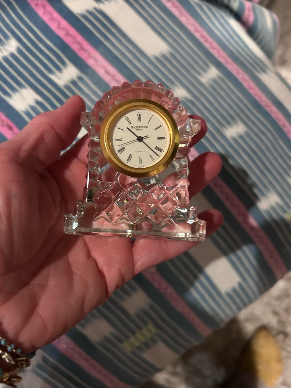 Tiny Waterford crystal clock